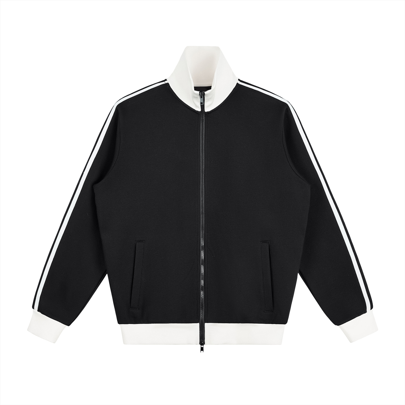 White Line Fleece Tennis Jacket
