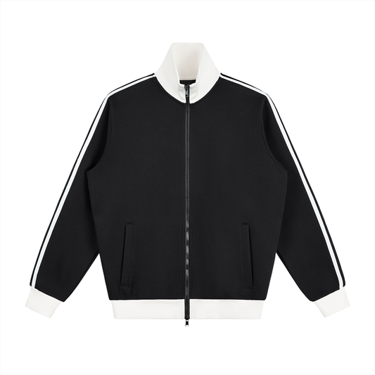 White Line Fleece Tennis Jacket