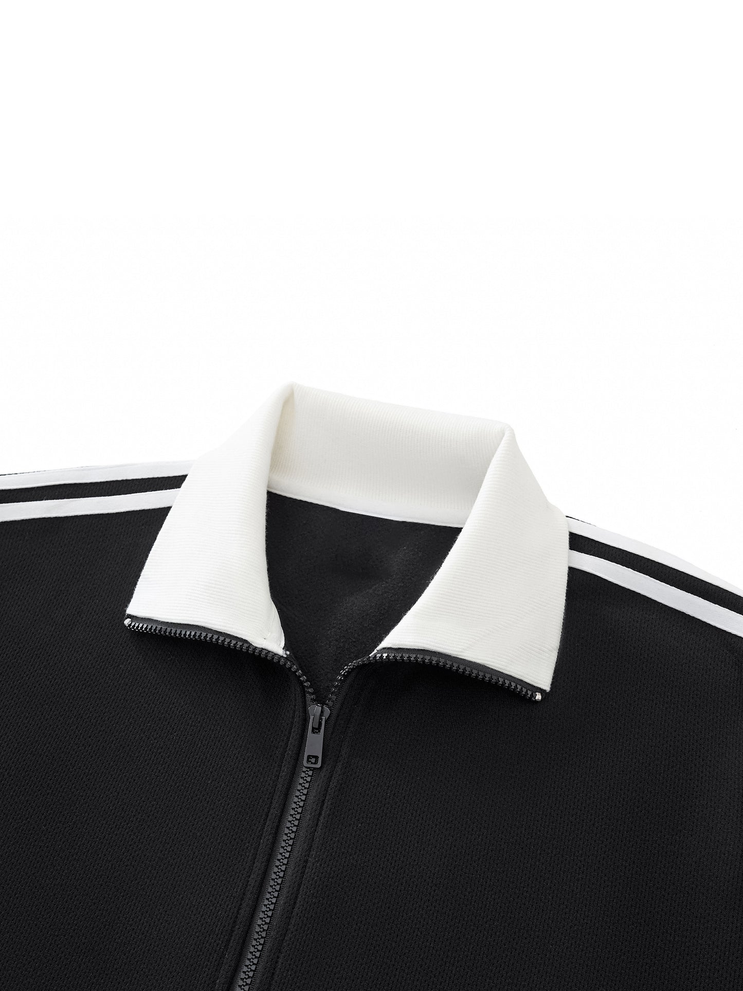 White Line Fleece Tennis Jacket