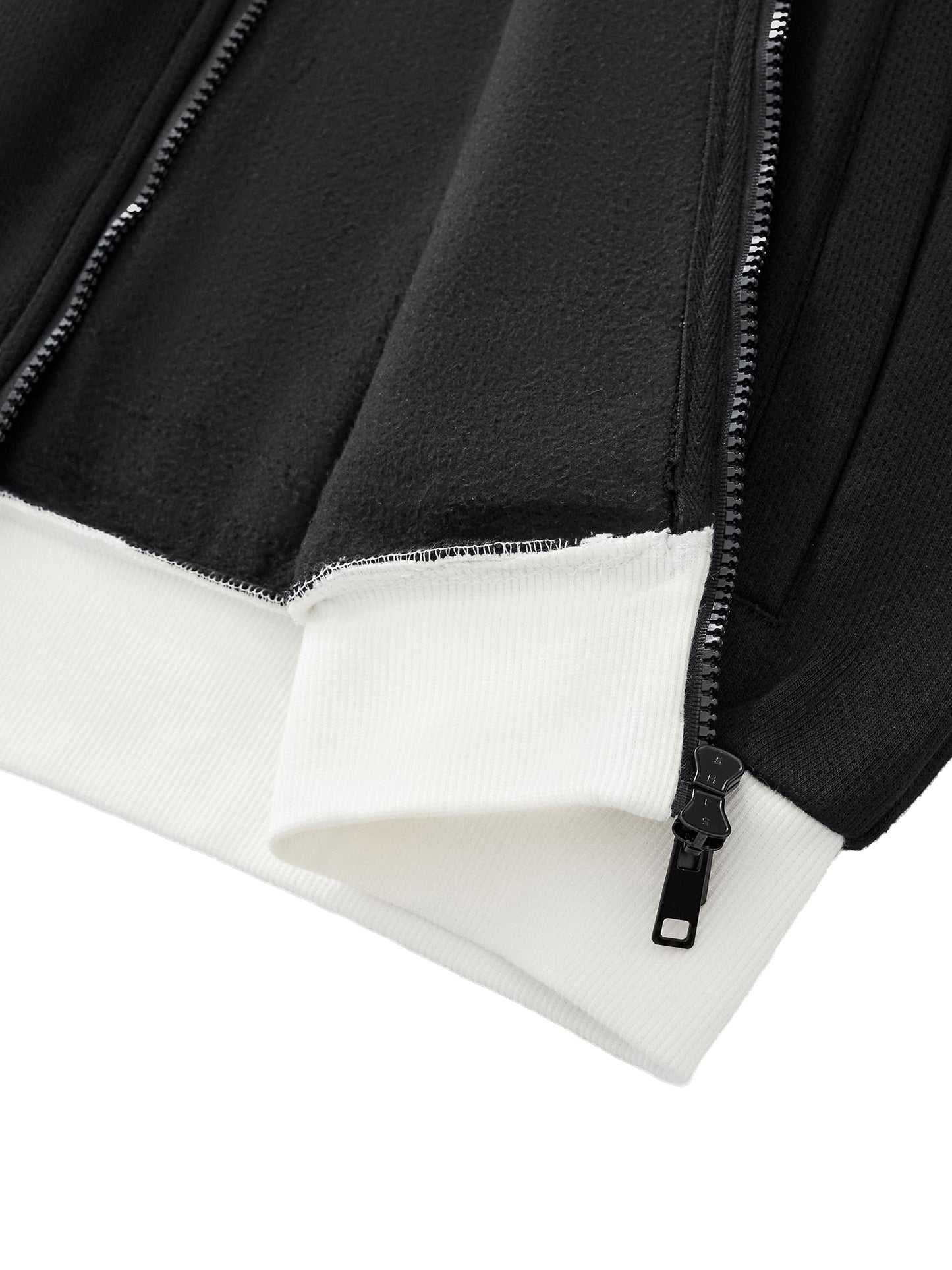 White Line Fleece Tennis Jacket
