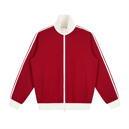 White Line Fleece Tennis Jacket