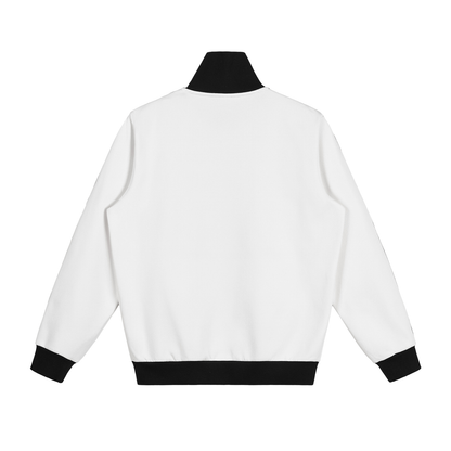 White Line Fleece Tennis Jacket