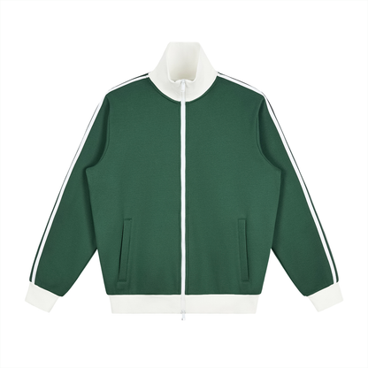 White Line Fleece Tennis Jacket