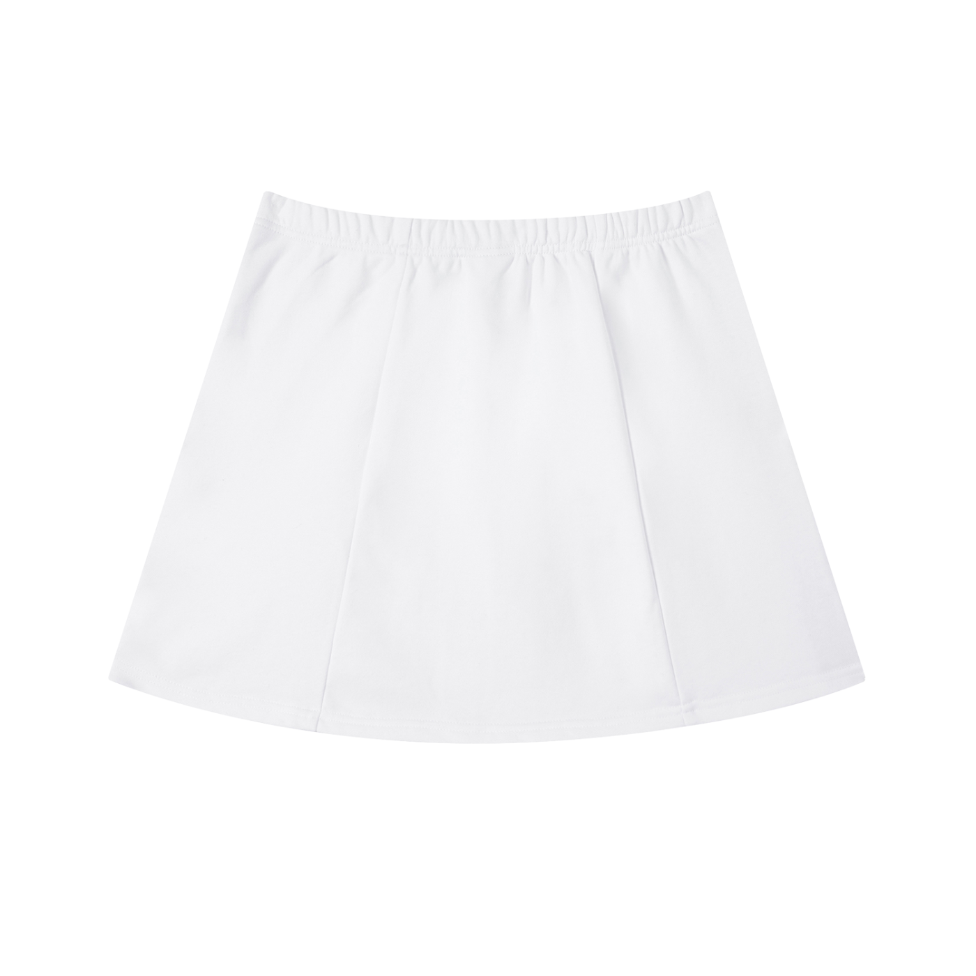 Ladies White Line Tennis Slit Skirt