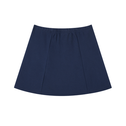 Ladies White Line Tennis Slit Skirt