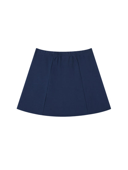 Ladies White Line Tennis Slit Skirt