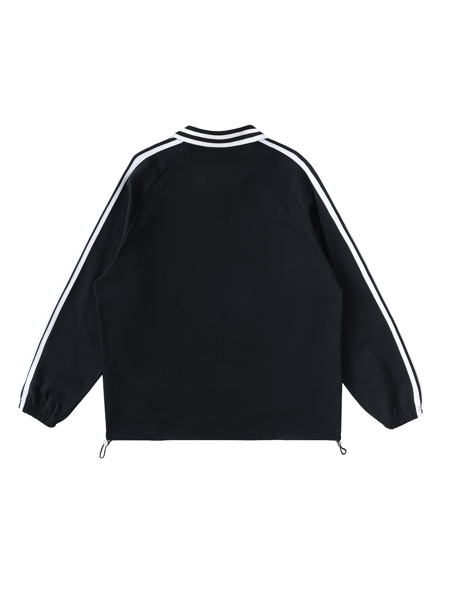 While Line Lapel Collar Sweatshirt