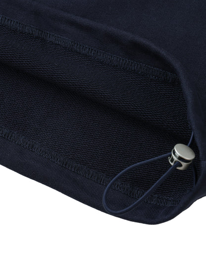While Line Lapel Collar Sweatshirt