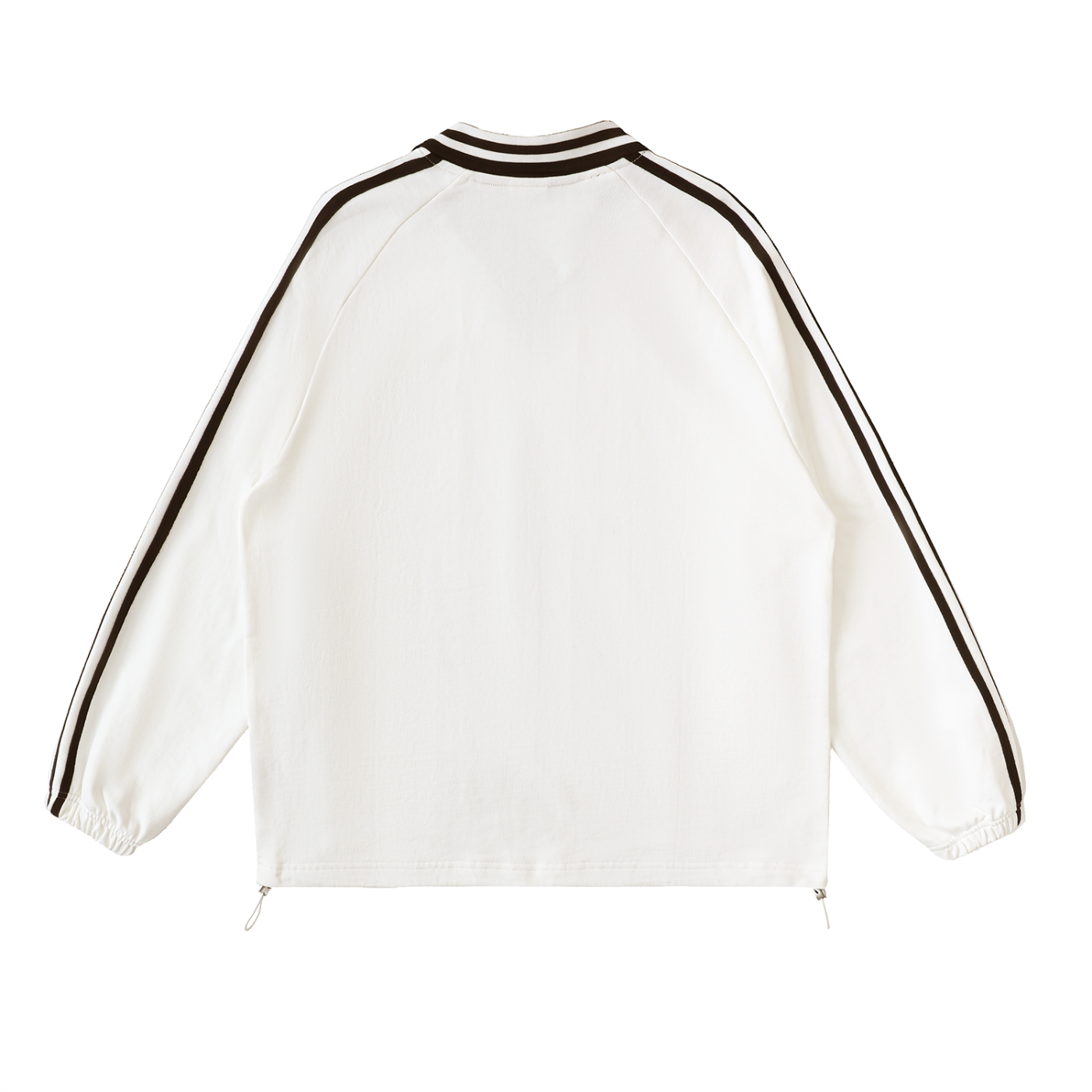 While Line Lapel Collar Sweatshirt