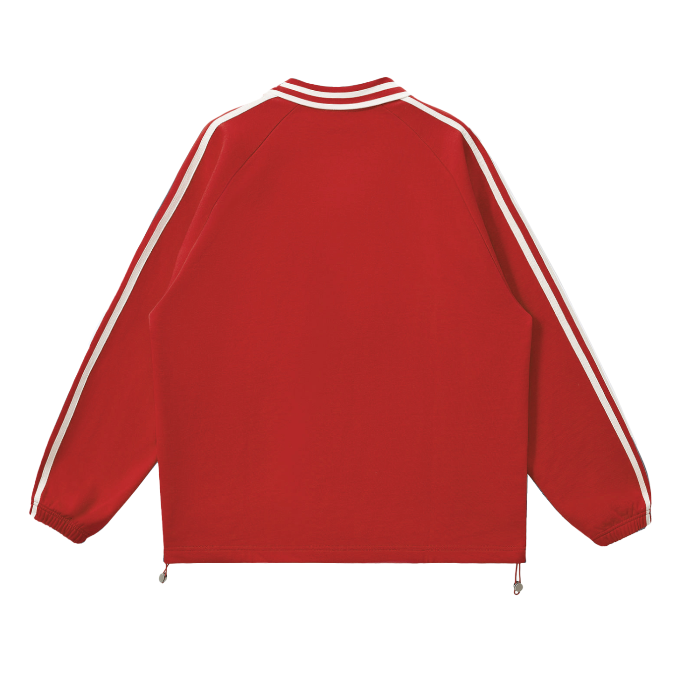 While Line Lapel Collar Sweatshirt