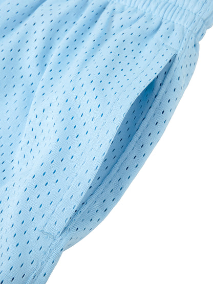 Mesh Drawstring Tennis Shorts