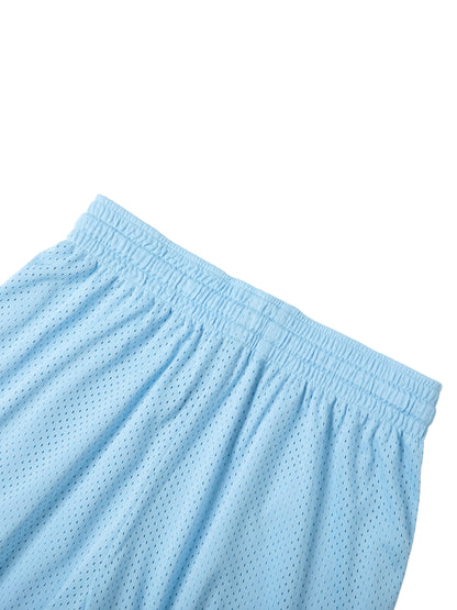 Mesh Drawstring Tennis Shorts