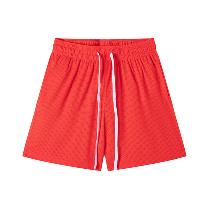 Mesh Drawstring Tennis Shorts