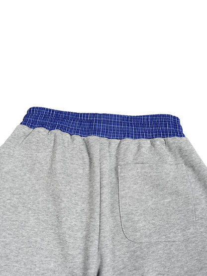 White Line Plaid Waistband Sweats