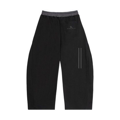 White Line Plaid Waistband Sweats