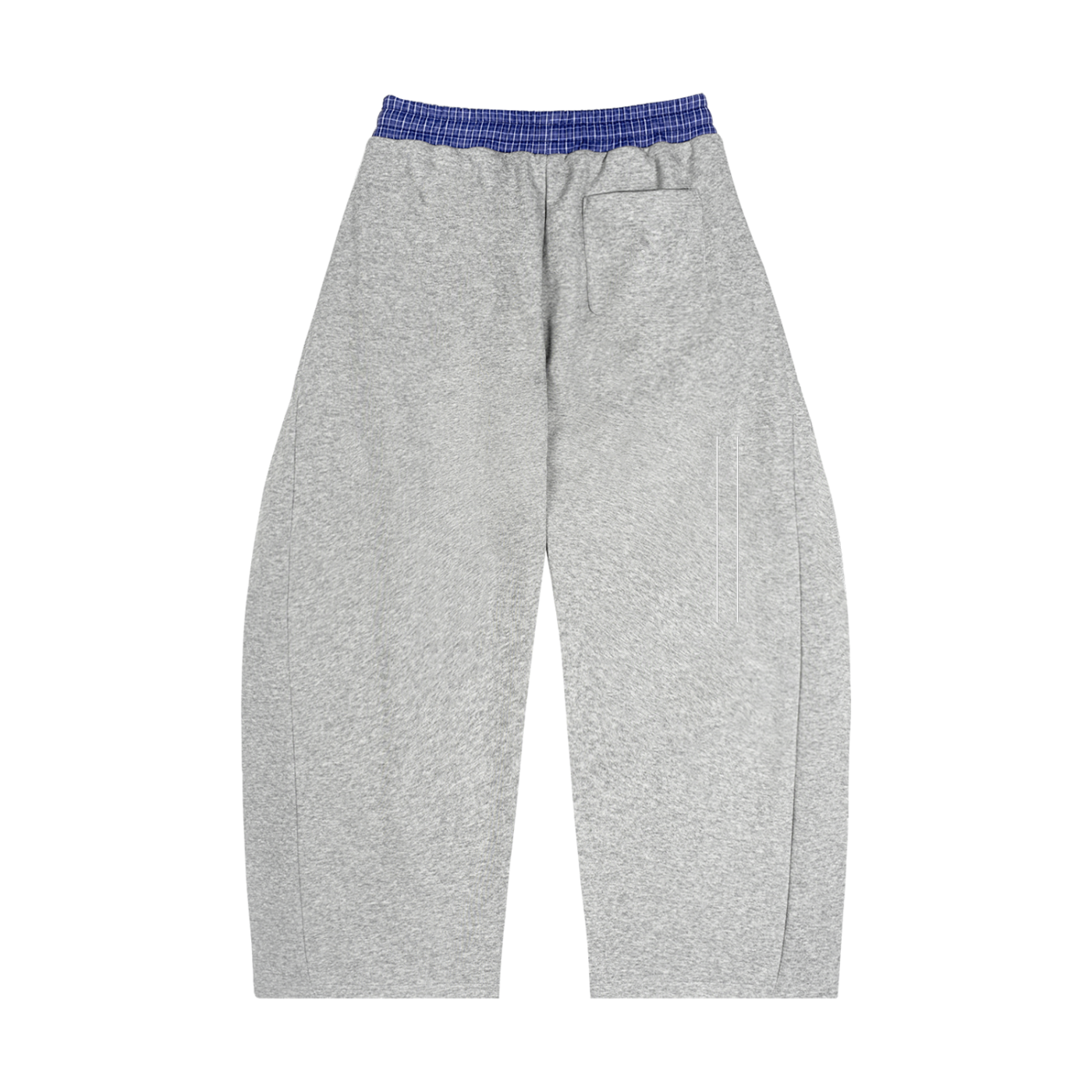White Line Plaid Waistband Sweats