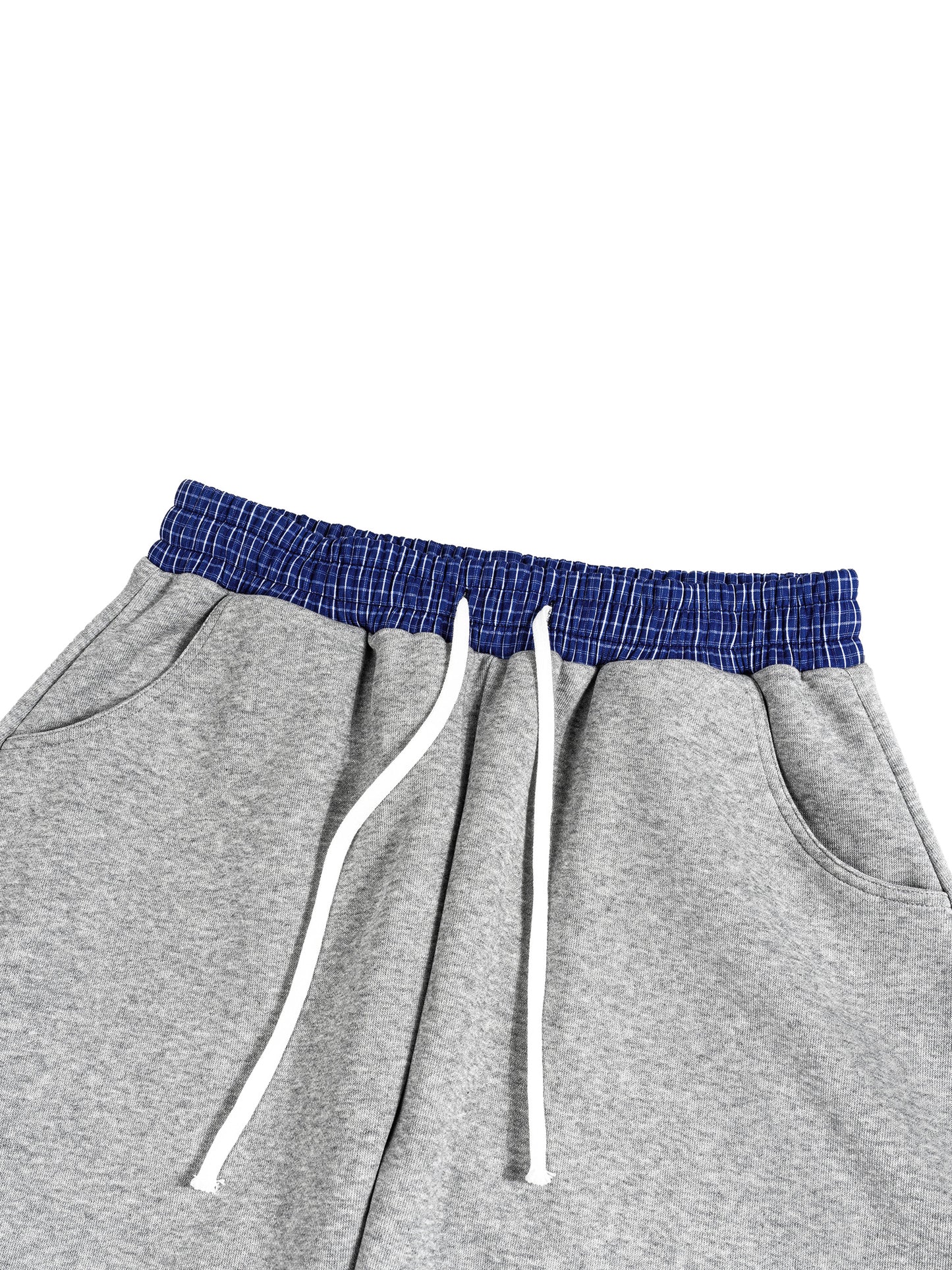 White Line Plaid Waistband Sweats