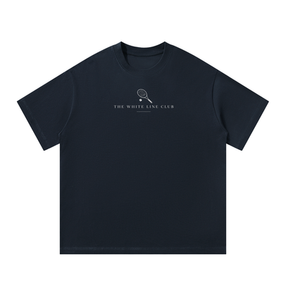 White Line Oversized Tennis T